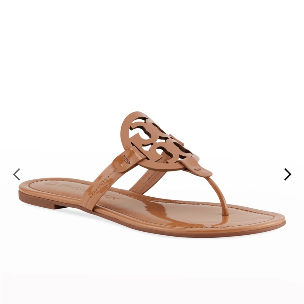 Tory Burch Miller Patent leather Tan Sandals